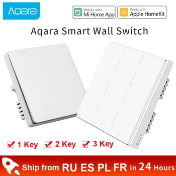 Aqara D1 Smart Switch Беспроводной выключатель с одним противопожарным проводом ZigBee Беспроводной настенный выключатель Smart Home Light Control для Xiaomi Mihome