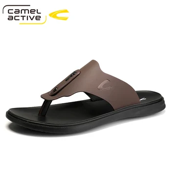 Camel Active Брендовая обувь из искусственной кожи Летние новые мужские сандалии большого размера Модные тапочки