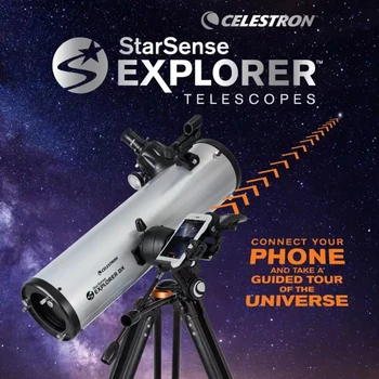 Celestron-Профессиональный астрономический телескоп StarSense Explorer DX130AZ, с поддержкой приложения для смартфона, ньютоновский отражатель, 130 мм F / 5 A