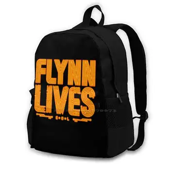 Flynn Lives - Первоклассный рюкзак для подростков, студентов колледжа, дорожные сумки для ноутбука Flynns Tron Flynn Arcade Legacy Grid Race Video