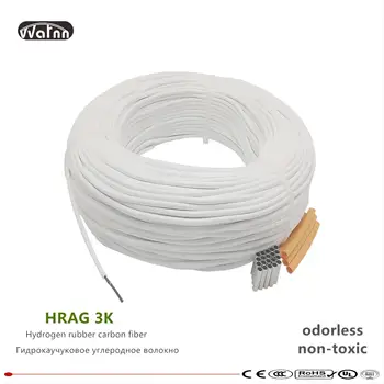 HRAG HNBR 3K высококачественные нагревательные кабели из углеродного волокна, провод для подогрева пола, электрическая горячая линия, нетоксичный теплый нагревательный кабель без запаха