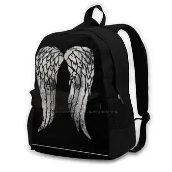 Of Dixon Модный дорожный ноутбук, школьный рюкзак, сумка Дэрил Диксон, Ходячие мертвецы, Арбалетные зомби, Twd Terminus Brains Angel