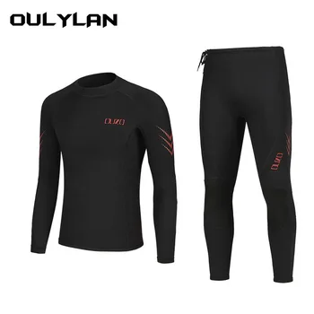 Oulylan 1,5 мм водолазный костюм Подводный мужской гидрокостюм из неопрена для серфинга, куртка для подводной охоты, брюки, одежда, гидрокостюм для женщин