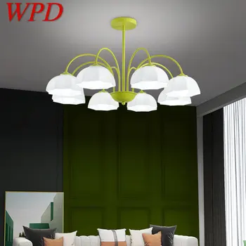 WPD Зеленый Стеклянный Подвесной Потолочный Светильник LED Креативный Простой Дизайн Подвесной Люстры для Дома Гостиной Спальни