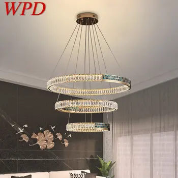 WPD Современные хрустальные Подвесные светодиодные светильники, Роскошные Круглые кольца, Люстра, лампа для дома для гостиной, столовой