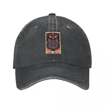 Бейсбольная кепка The Devil Cat, карта Таро, бейсболка с помпонами, спортивные кепки, шляпа, женская и мужская