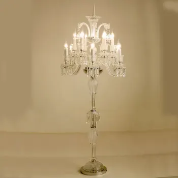 Большой 12-головный Роскошный Хрустальный Торшер Hotel Banquet Wedding crystal table Lamp Project led Floor Light для Гостиной Luminaria