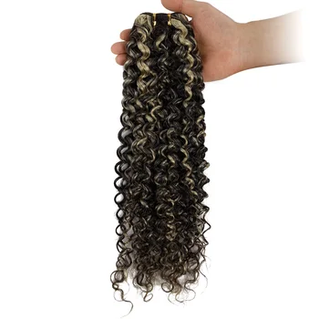 Бразильские пучки вьющихся волос, пучки человеческих волос, Кудрявые волосы для наращивания Глубоководных волнистых волос для женщин
