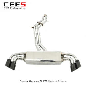Выпускная Труба CEES Catback для PORSCHE Cayenne E3 9Y0 2017-2019 Система управления Выпускным клапаном из нержавеющей Стали