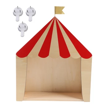 Деревянный стеллаж для хранения в форме циркового шале, украшение детской комнаты, Плавающая настенная полка для хранения, дисплей, Подвесные стеллажи для детей
