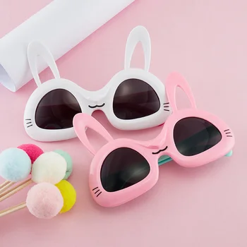 Детские солнцезащитные очки Red Rabbit Для девочек Фиолетовые синие Розовые Детские очки для маленьких мальчиков Очки-кролики Новые тенденции 2021 года Цветные линзы