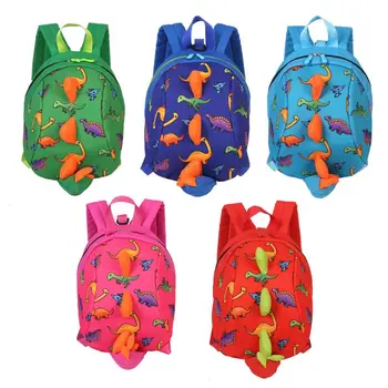 Детский рюкзак с динозавром, защита от потери, безопасная дорожная сумка для прогулок с поводком для малышей, мальчиков и девочек
