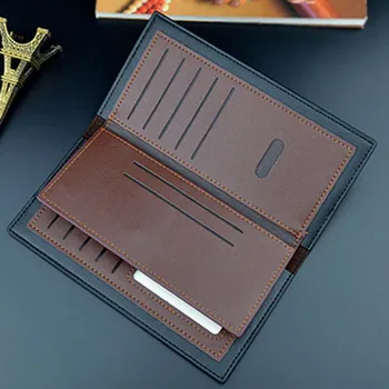 Длинный кошелек контрастного цвета, сумка для костюма для мужчин, портативный кошелек для монет большой емкости, подарок на День рождения