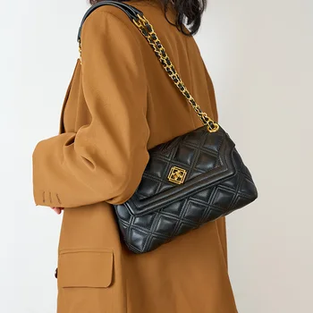 Женская сумка Lingge, сумка 2023, сумка через плечо с цепочкой, сумки через плечо для женщин, дизайнерская сумка, женская кожаная сумка-мессенджер