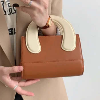 Женская сумка из воловьей кожи, новая симпатичная маленькая квадратная сумка через плечо, сумка через плечо из натуральной кожи премиум-класса, ручная сумка для женщин