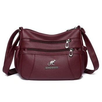 Женская сумка через плечо с несколькими карманами, модные женские сумки из искусственной кожи, роскошная брендовая дизайнерская женская сумка через плечо