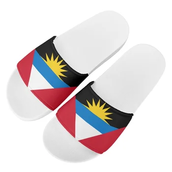 Женские легкие домашние тапочки с принтом флага Антигуа-Барбуды, летние модные тапочки, уличные нескользящие дышащие шлепанцы