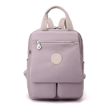 Женский рюкзак из промытого нейлона 2023, новый дизайнерский модный женский рюкзак для путешествий на открытом воздухе, повседневные школьные сумки для студентов колледжа для девочек