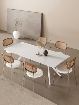 Изготовленный на заказ белый стол маленькая семья Итальянский минималистский гастроном Feng rock plate настольный светильник роскошный современный простой прямоугольник