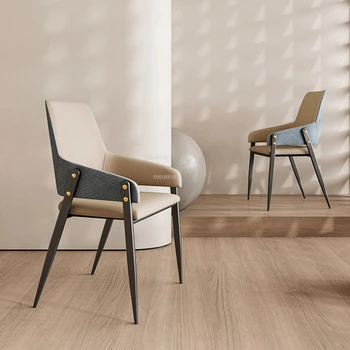 Итальянские легкие Роскошные обеденные стулья, Простое Домашнее кресло со спинкой, Современный дизайнерский стул, Ресторанный стул, мебель для столовой