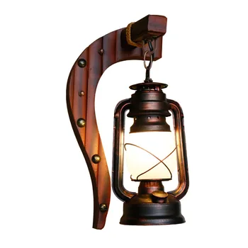 Китайский антикварный бамбуковый настенный светильник, настенный светильник для спальни, ретро-балкон, керосиновая лампа, фонарь, лампы для бара, кафе, настенные светильники