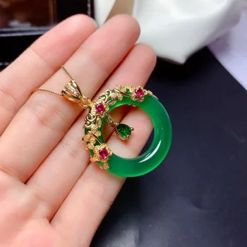 Классические роскошные ожерелья с подвесками из натуральной хотанской яшмы, изысканные кристаллы, дизайнерская цепочка с цветочным кольцом, свадебные украшения для помолвки