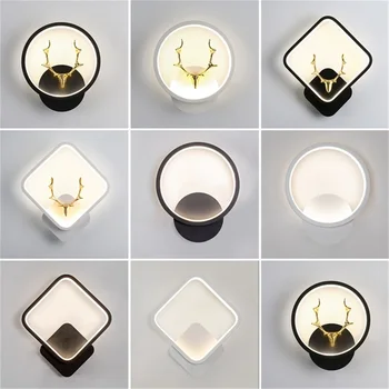 Креативные настенные бра TEMAR Nordic, современные светильники с головой оленя для дома, спальни