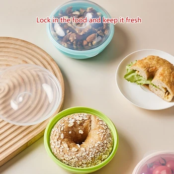 Круглая хлебница с крышкой для обедов на открытом воздухе Многофункциональная коробка для фруктов Бытовая