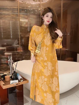 Маленькое платье в стиле Китайской Республики в новом китайском стиле, улучшенный темперамент чонсам, ощущение высокого класса, уникальное и неповторимое