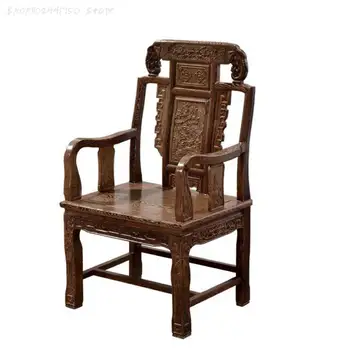 Мебель из красного дерева, крылья стула, деревянный стул Taishi, чайный стул из трех частей, Китайский обеденный стул, рабочий компьютер Boss из массива дерева