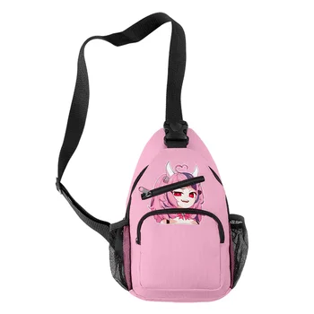 Милая сумка на одно плечо с 3D-принтом WAWNI Ironmouse, мужская сумка на молнии, повседневная мужская/ женская сумка Harajuku с 3D-принтом, уникальная повседневная сумка на молнии