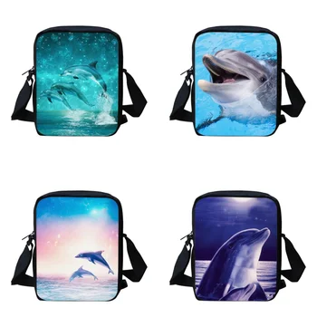 Милые фиолетовые детские школьные сумки с дельфинами, мини-сумка для книг для мальчиков и девочек, школьная сумка для детского сада, дорожная сумка через плечо