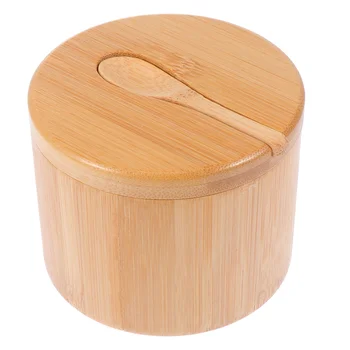 Набор бамбуковых наборов для специй Кухонные принадлежности Держатель для хранения домашней посуды Банки для приправ Магнитный контейнер