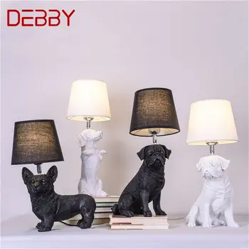 Настольные лампы DEBBY из светодиодной смолы, Современное Скандинавское Креативное украшение с Мультяшной Собакой, Настольная лампа для Дома