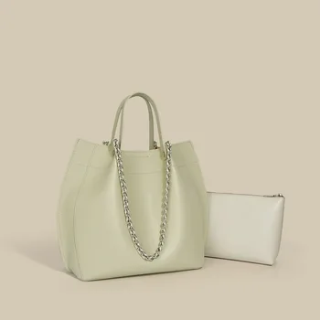 Новая модная женская сумка-мешок большой емкости, брендовая дизайнерская сумка из натуральной кожи, простая женская текстурная сумка, бесплатная доставка