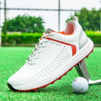 Новая профессиональная обувь для гольфа, Мужские Роскошные Кроссовки для гольфа, Удобная обувь для игроков в гольф, Противоскользящие Кроссовки для ходьбы