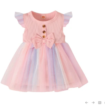Новое платье на 2023 год, одежда для маленьких девочек, платье для маленьких девочек, детские платья на день рождения для девочек