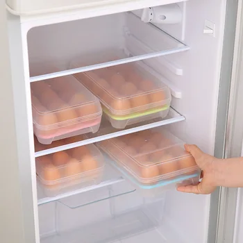 новые Кухонные Принадлежности Холодильник Ящик для хранения яиц 15 Сеток Портативный Ящик для хранения яиц для Пикника Пластиковая Коробка для яиц