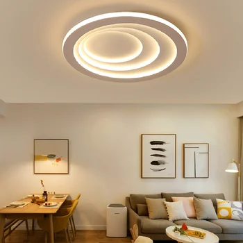 Новые современные светодиодные потолочные светильники для спальни, гостиной, люстра для плафона, круглый потолочный светильник для домашнего освещения