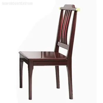 Новый обеденный стул в китайском стиле, простой Деревянный стул из цельного дерева, Деревянный стул с мягкой спинкой, стул для дома, ресторана, отеля, чая
