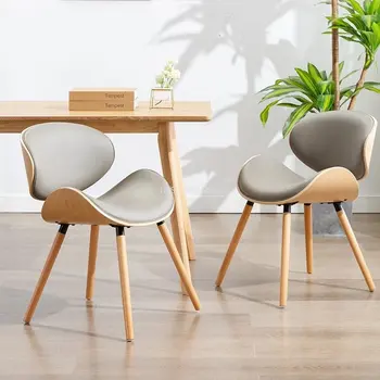 Обеденные стулья с дизайнерским акцентом, Скандинавские Современные кожаные Складные обеденные стулья, Роскошная эргономичная кухонная мебель Cadeiras De Jantar