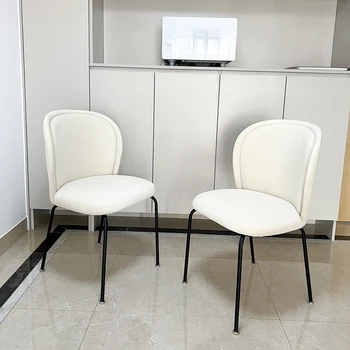 Обеденный стул в итальянском стиле, легкое роскошное современное минималистичное домашнее кресло для чистки ногтей, Кресло для столовой в скандинавском стиле