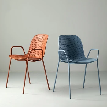 Обеденный стул из кованого железа, минималистичный дом, современная кухонная мебель, обеденные стулья, индивидуальный дизайн, садовый стул для виллы на открытом воздухе