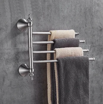 Оборудование для ванной комнаты вешалка для полотенец из нержавеющей стали вращающийся полотенцесушитель вешалка для банных полотенец подвеска для ванной комнаты