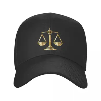 Персонализированная бейсболка с логотипом Gold Scales Of Justice Law, спортивная Мужская и женская бейсболка с регулировкой для юридических вечеринок, Весенние шляпы для папы