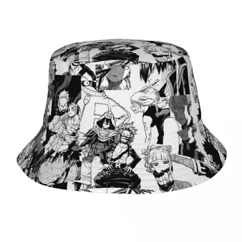 Пляжная шляпная одежда My Hero Academia, Коллаж, Манга, Мерч, панама, Модная Мужская И женская Солнцезащитная шляпа, Аниме-шляпа-Боб, Рыболовная кепка, Отпуск