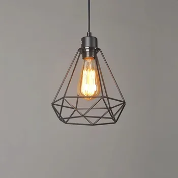 Подвесной светильник в скандинавском стиле с бриллиантами, современная прикроватная тумбочка для спальни, люминария из кованого железа, простой дизайн, подвесной светильник для домашнего декора, блеск