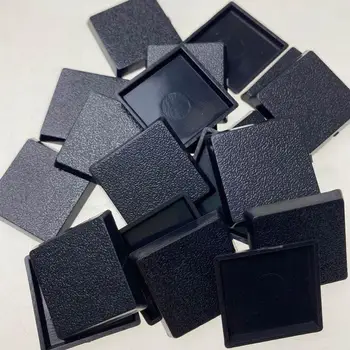 подставки для миниатюр и моделей Wargame 25 мм, квадратные пластиковые подставки черного цвета для аксессуаров для украшения домашнего рабочего стола