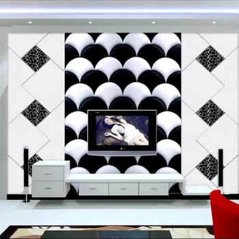 Пользовательские обои 3d фреска кожаная мягкая упаковка ТВ фон стена гостиная спальня ресторан обои papel de parede 3d фреска