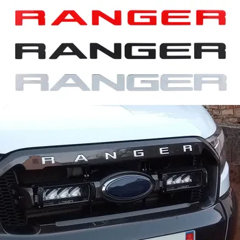 Решетка Радиатора Верхняя Буква логотипа Ford Ranger Grills 3D Эмблема RANGER Оригинальный Размер Наклейка из АБС-пластика с клеем Хромированный Дизайн 6 Цветов